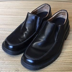 Skechers Black Leather Dress Men’s Shoes Size 13